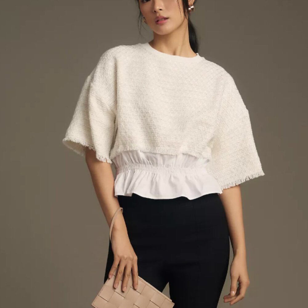 Maeve Tweed Ruffle Twofer Blouse - Picture 3 of 7